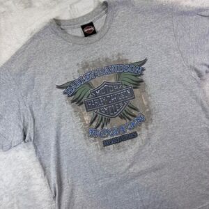Harley-Davidson Men's T-Shirt Size XL Gray Roatan‎ Honduras Skull Graphic Biker